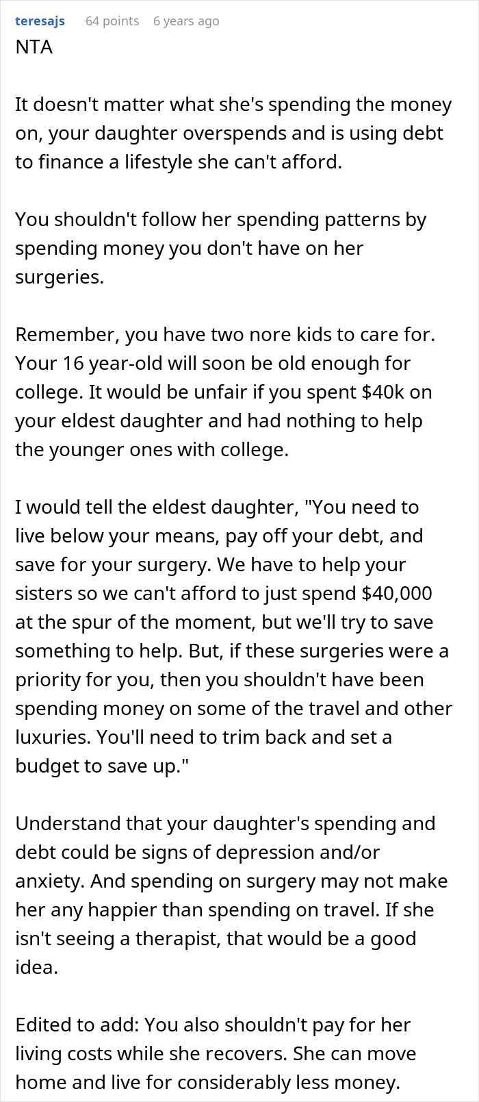 Daughter Demands Parents Pay $40K For Transition Surgeries, Throws A Fit When They Can’t Afford It Daughter Demands Parents Pay $40K For Transition Surgeries, Throws A Fit When They Can’t Afford It