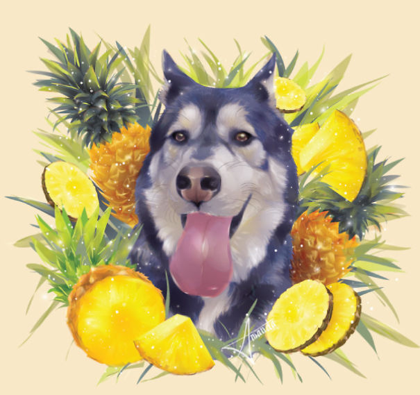 I Illustrate Pets Surrounded By Food I Illustrate Pets Surrounded By Food