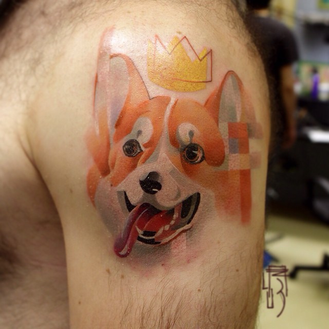 Animal Tattoos With Digital Pixel Glitches By Russian Artist