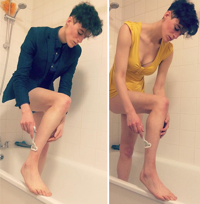 Man Or Woman? Androgynous Model Poses As Both To Challenge Gender Stereotypes Man Or Woman? Androgynous Model Poses As Both To Challenge Gender Stereotypes