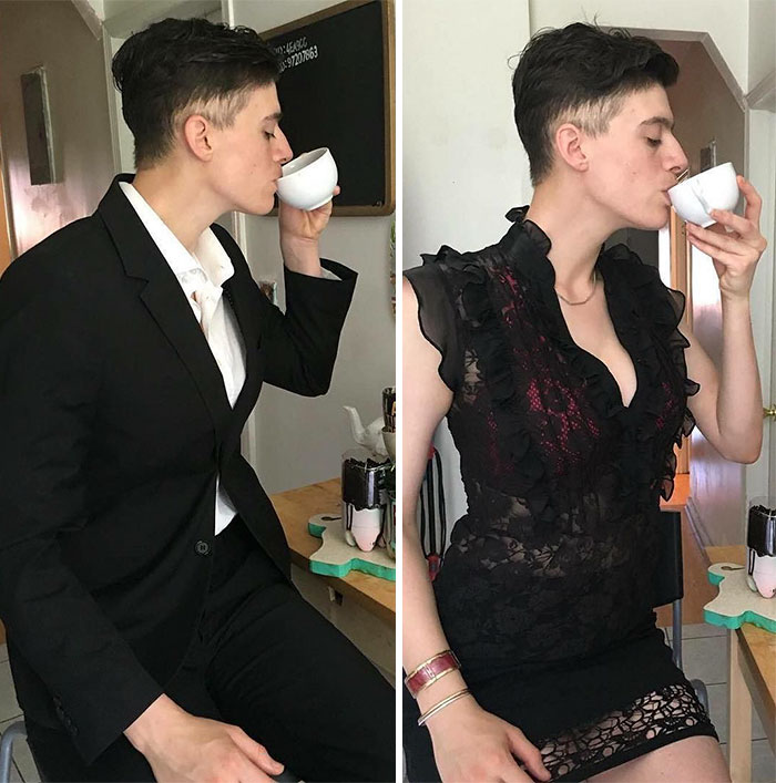Man Or Woman? Androgynous Model Poses As Both To Challenge Gender Stereotypes Man Or Woman? Androgynous Model Poses As Both To Challenge Gender Stereotypes