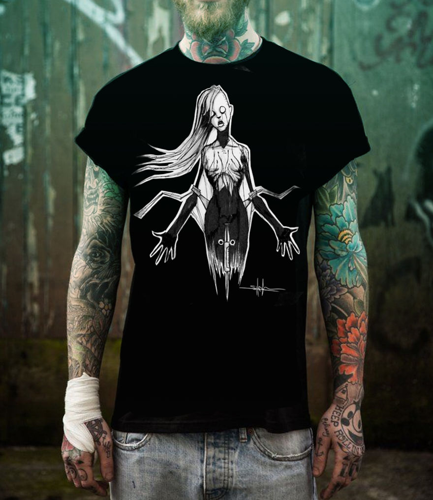 I Made My Inktober Illness Series Into Shirts To Help Raise Money For Mental Health Month