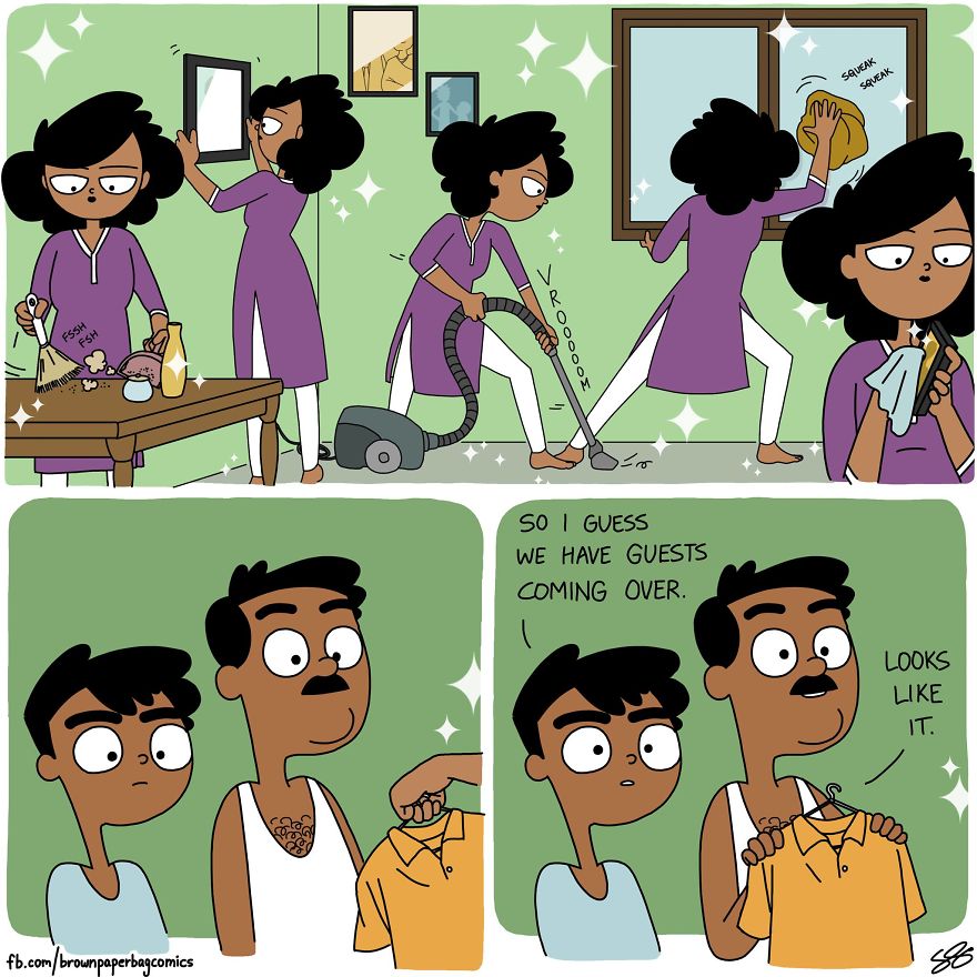 Indian Illustrator Hilariously Captures What It&#8217;s Like Growing Up In An Indian Family