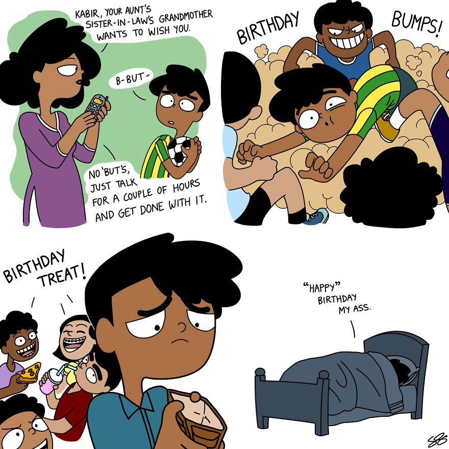 Indian Illustrator Hilariously Captures What It&#8217;s Like Growing Up In An Indian Family