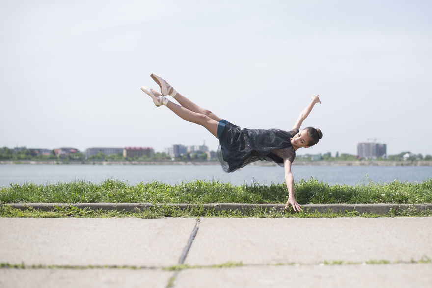 I Captured The Little Ballerina Levitating On The Streets Of Bucharest
