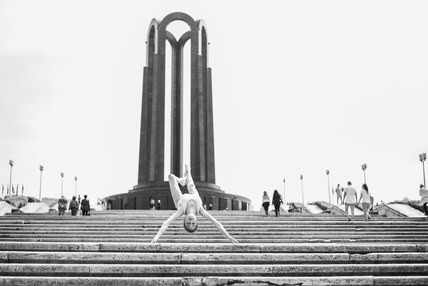I Captured The Little Ballerina Levitating On The Streets Of Bucharest