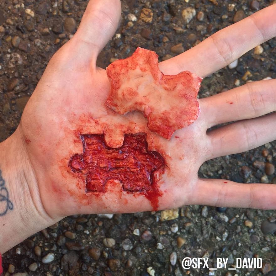 Incredibly Realistic Sfx Make-Up By David Harris