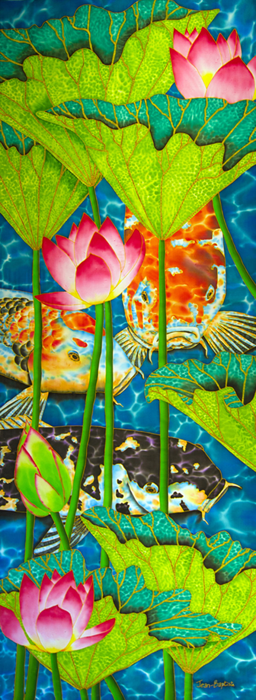 Koi Fish Silk Batik Painting Koi Fish Silk Batik Painting