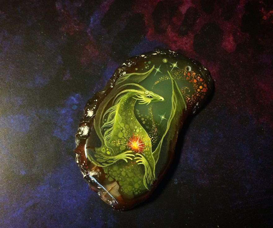 Dragons And Koi On Wood And Stone Dragons And Koi On Wood And Stone