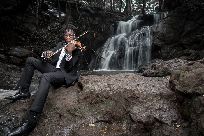 I Shot Creative Classical Portraits Of Classical Musicians At A Waterfall