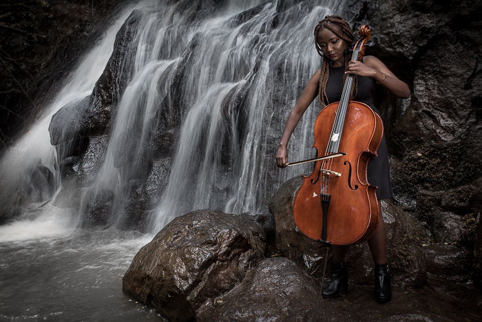 I Shot Creative Classical Portraits Of Classical Musicians At A Waterfall