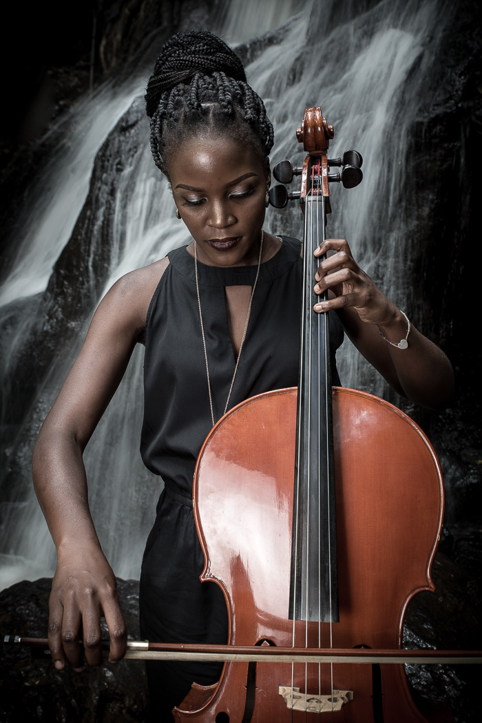 I Shot Creative Classical Portraits Of Classical Musicians At A Waterfall