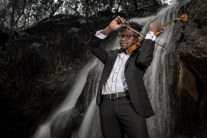 I Shot Creative Classical Portraits Of Classical Musicians At A Waterfall