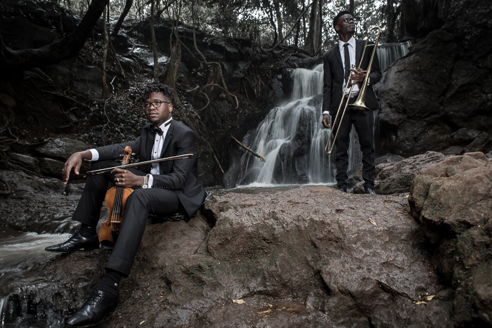 I Shot Creative Classical Portraits Of Classical Musicians At A Waterfall
