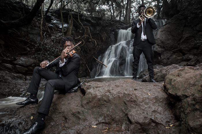 I Shot Creative Classical Portraits Of Classical Musicians At A Waterfall