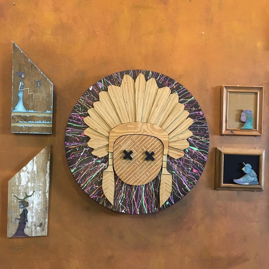 I Use Repurposed Materials To Create Mixed Media Artworks