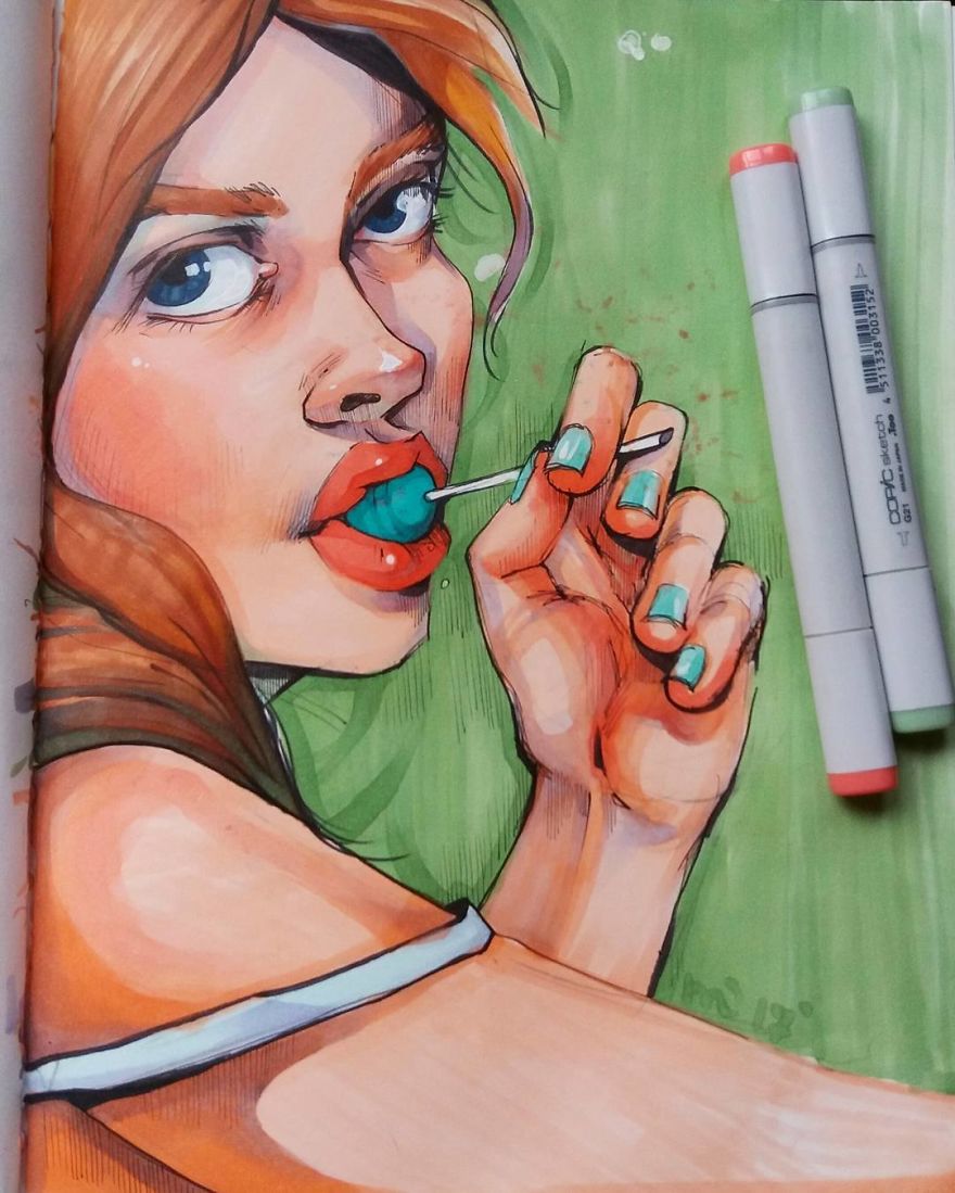 I Draw Cheeky Babes With Copic Markers I Draw Cheeky Babes With Copic Markers
