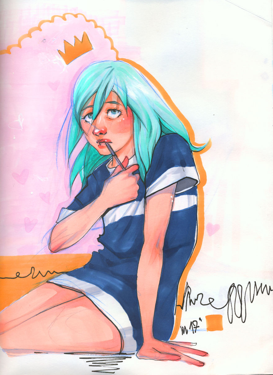 I Draw Cheeky Babes With Copic Markers I Draw Cheeky Babes With Copic Markers