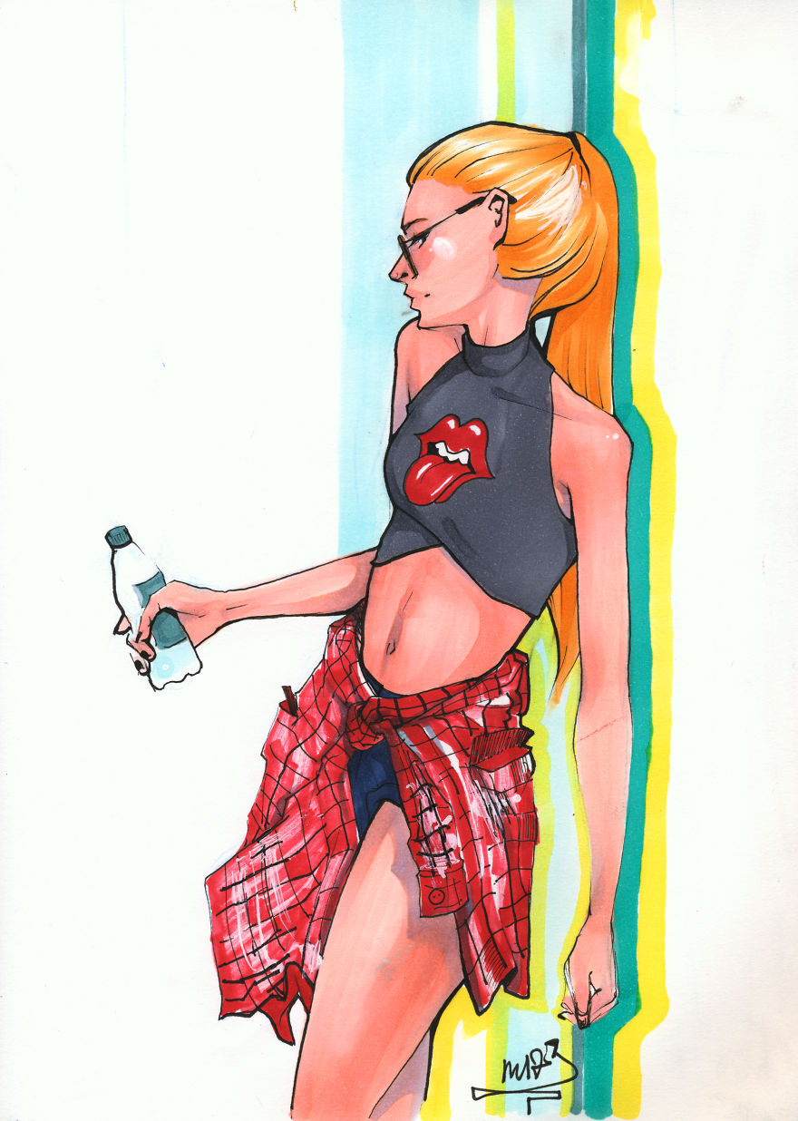 I Draw Cheeky Babes With Copic Markers I Draw Cheeky Babes With Copic Markers