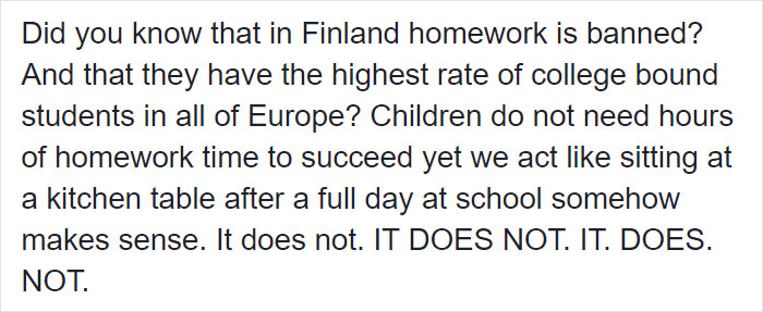 Mom Emails School To Tell Her Kid Won’t Be Doing Homework Anymore, And Here’s Why Mom Emails School To Tell Her Kid Won’t Be Doing Homework Anymore, And Here’s Why