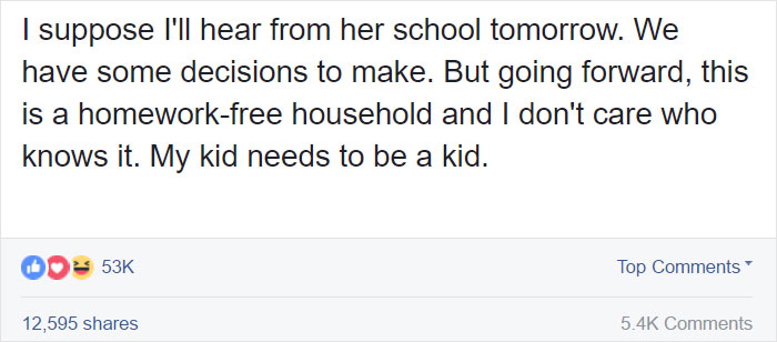 Mom Emails School To Tell Her Kid Won’t Be Doing Homework Anymore, And Here’s Why Mom Emails School To Tell Her Kid Won’t Be Doing Homework Anymore, And Here’s Why