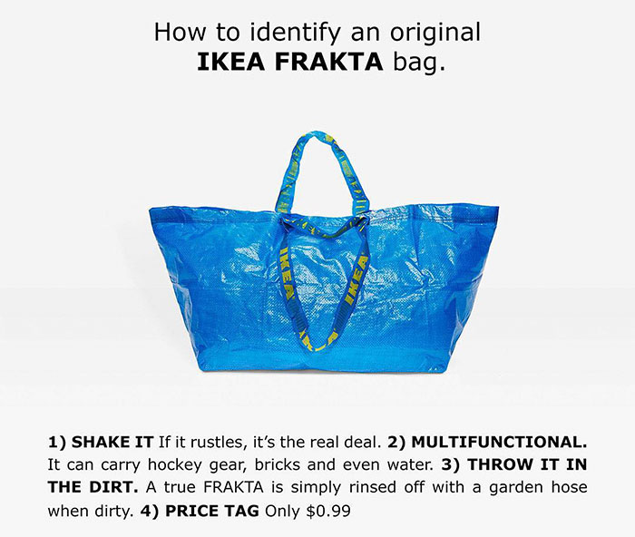 IKEA Responds To Balenciaga’s $2,145 Bag That Looks Exactly Like IKEA’s 99-Cent Tote Bag, And It’s Hilarious IKEA Responds To Balenciaga’s $2,145 Bag That Looks Exactly Like IKEA’s 99-Cent Tote Bag, And It’s Hilarious