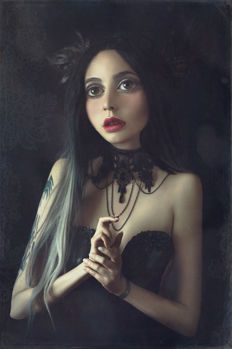 I Create Fantasy-Like Images By Giving Big Eyes To My Models