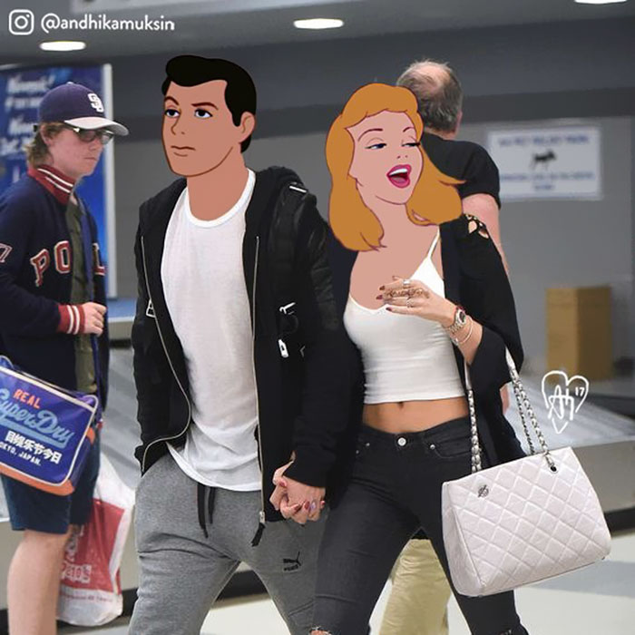 Artist Photoshops Disney Princesses Into Celebrity Photos