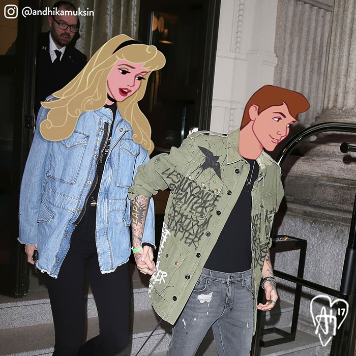 Artist Photoshops Disney Princesses Into Celebrity Photos