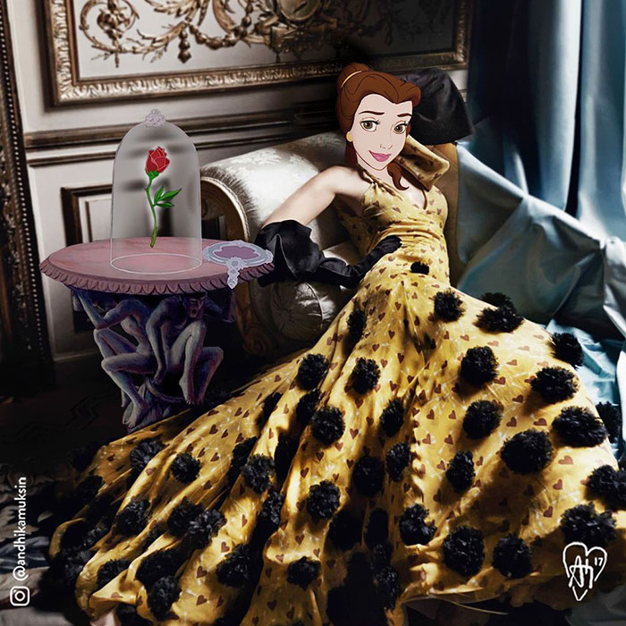 Artist Photoshops Disney Princesses Into Celebrity Photos