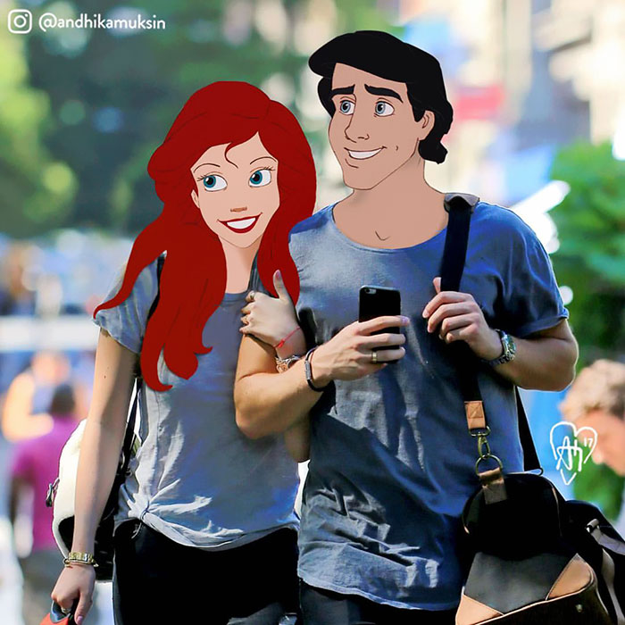 Artist Photoshops Disney Princesses Into Celebrity Photos