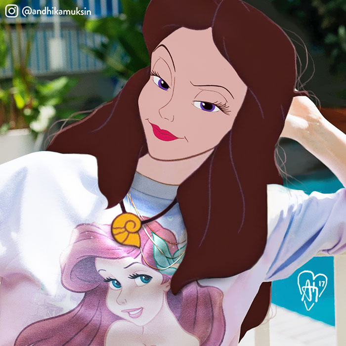 Artist Photoshops Disney Princesses Into Celebrity Photos
