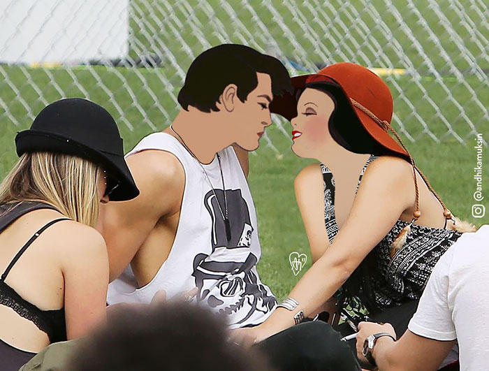Artist Photoshops Disney Princesses Into Celebrity Photos
