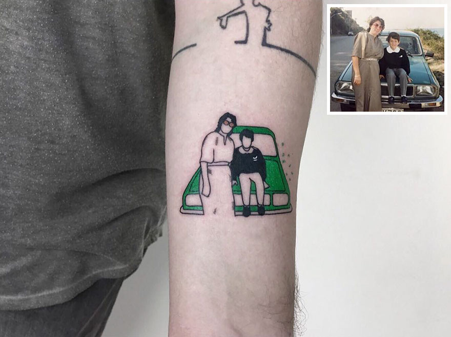Artist Turns Your Most Nostalgic Childhood Pics Into Stylish Tattoos So You Always Have Them On Your Skin Artist Turns Your Most Nostalgic Childhood Pics Into Stylish Tattoos So You Always Have Them On Your Skin