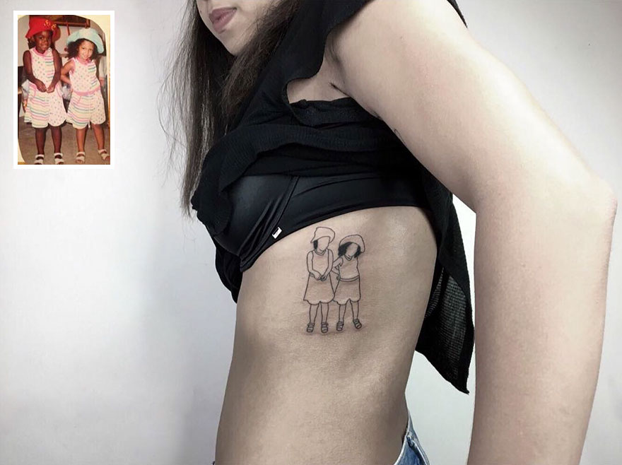 Artist Turns Your Most Nostalgic Childhood Pics Into Stylish Tattoos So You Always Have Them On Your Skin Artist Turns Your Most Nostalgic Childhood Pics Into Stylish Tattoos So You Always Have Them On Your Skin