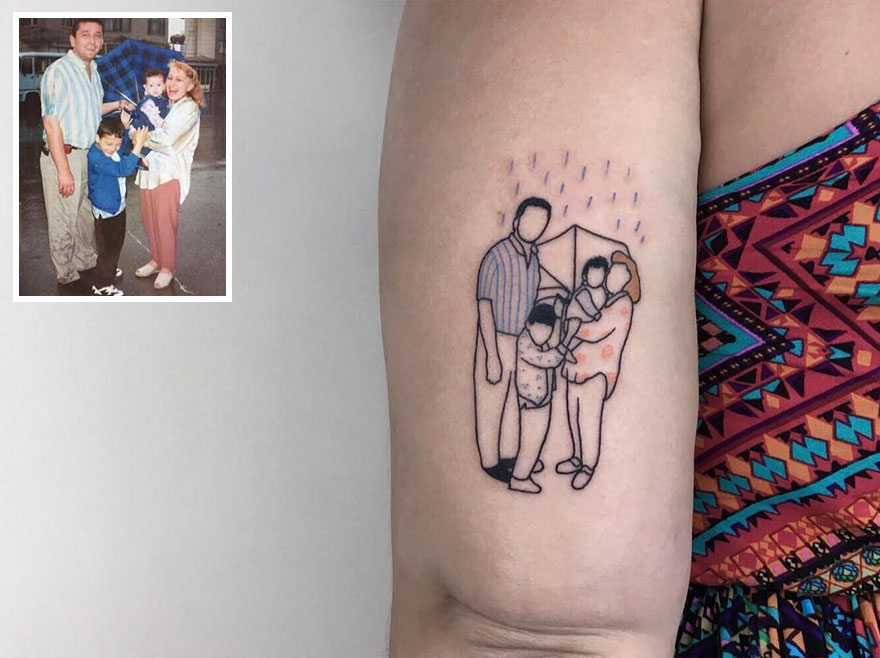 Artist Turns Your Most Nostalgic Childhood Pics Into Stylish Tattoos So You Always Have Them On Your Skin Artist Turns Your Most Nostalgic Childhood Pics Into Stylish Tattoos So You Always Have Them On Your Skin