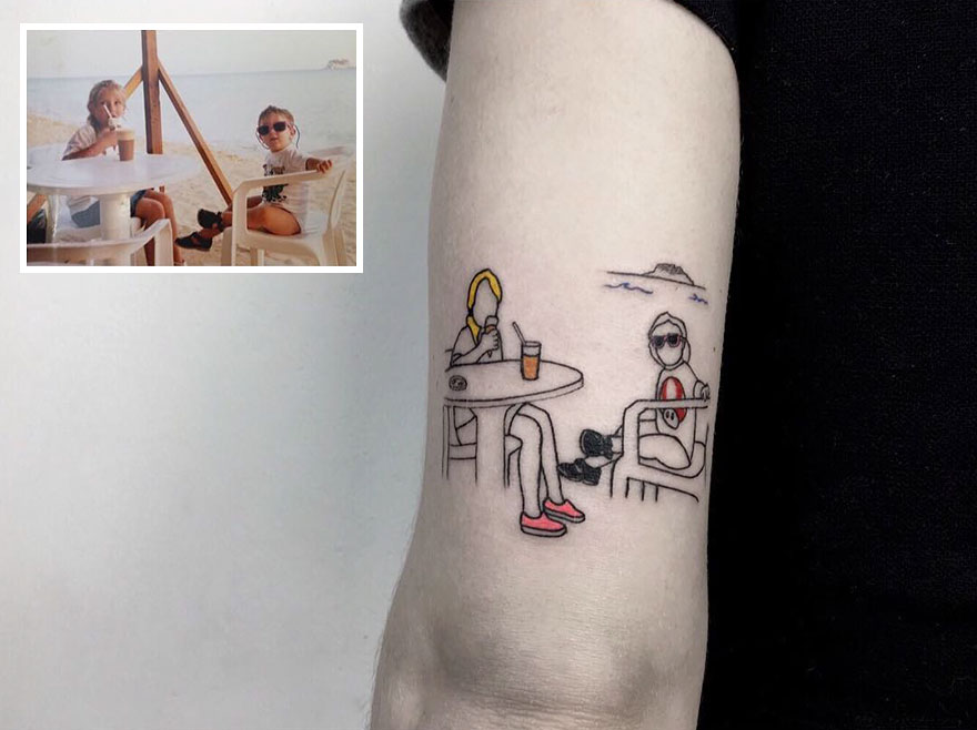 Artist Turns Your Most Nostalgic Childhood Pics Into Stylish Tattoos So You Always Have Them On Your Skin Artist Turns Your Most Nostalgic Childhood Pics Into Stylish Tattoos So You Always Have Them On Your Skin