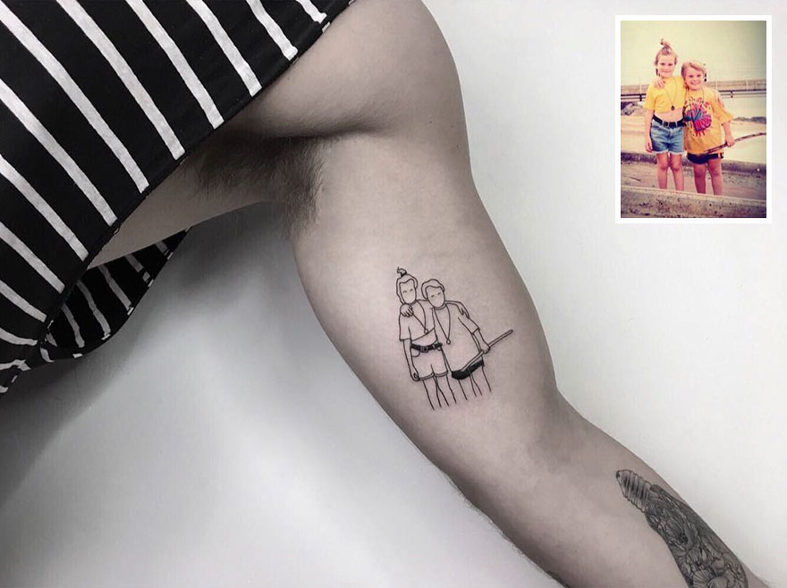 Artist Turns Your Most Nostalgic Childhood Pics Into Stylish Tattoos So You Always Have Them On Your Skin Artist Turns Your Most Nostalgic Childhood Pics Into Stylish Tattoos So You Always Have Them On Your Skin