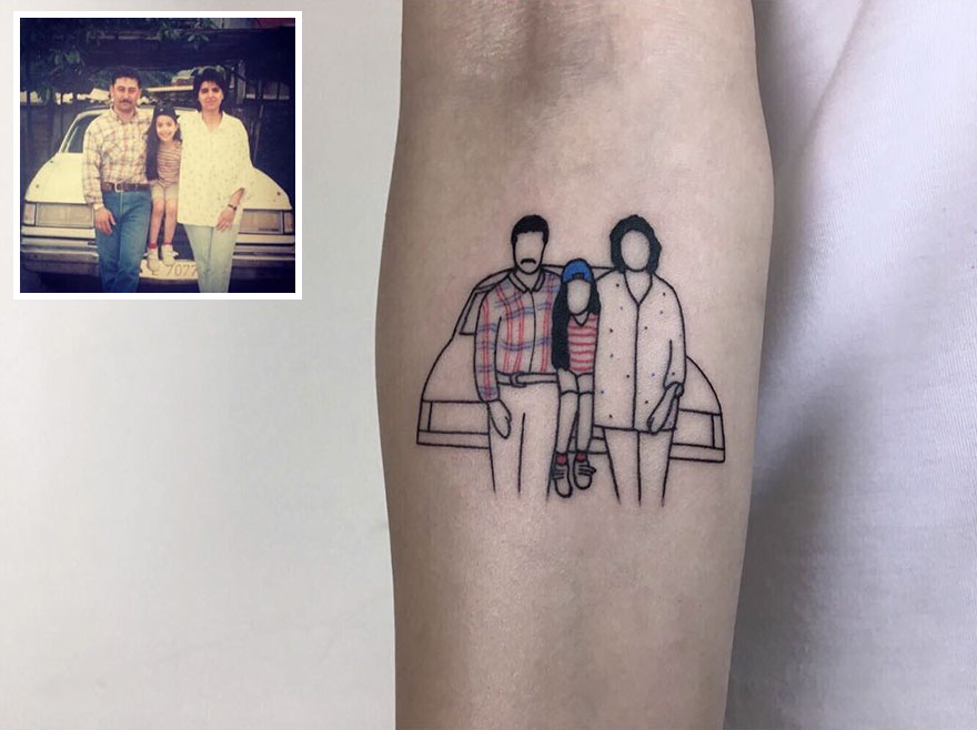 Artist Turns Your Most Nostalgic Childhood Pics Into Stylish Tattoos So You Always Have Them On Your Skin Artist Turns Your Most Nostalgic Childhood Pics Into Stylish Tattoos So You Always Have Them On Your Skin