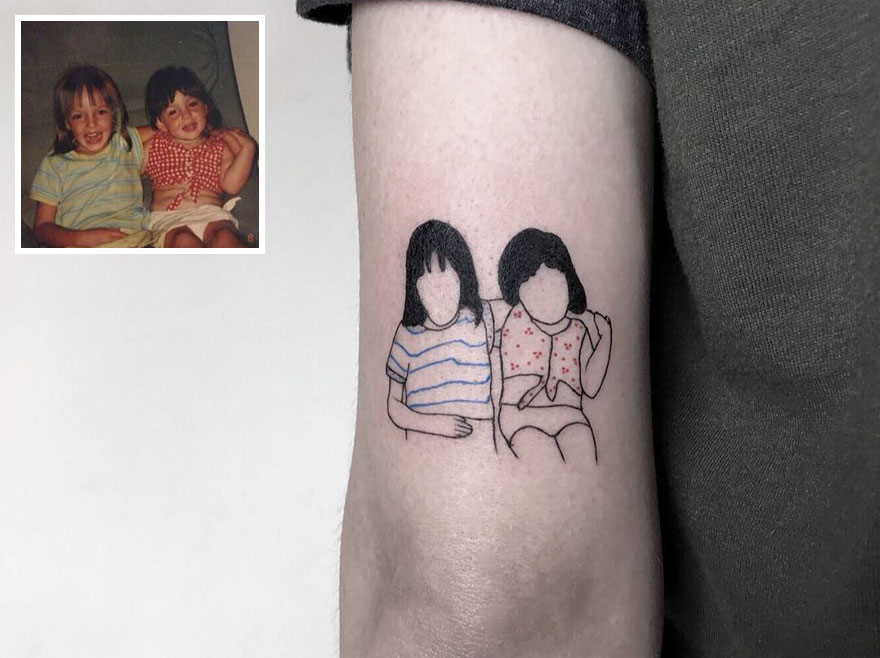 Artist Turns Your Most Nostalgic Childhood Pics Into Stylish Tattoos So You Always Have Them On Your Skin Artist Turns Your Most Nostalgic Childhood Pics Into Stylish Tattoos So You Always Have Them On Your Skin