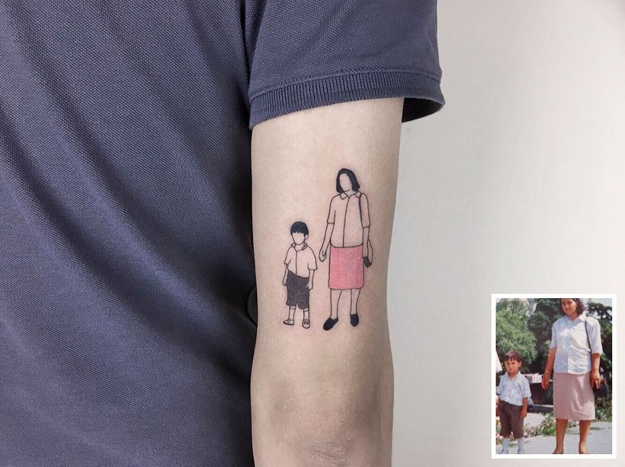 Artist Turns Your Most Nostalgic Childhood Pics Into Stylish Tattoos So You Always Have Them On Your Skin Artist Turns Your Most Nostalgic Childhood Pics Into Stylish Tattoos So You Always Have Them On Your Skin