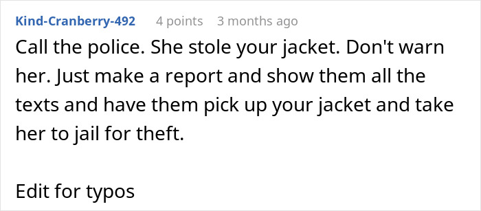 “Calm Down, Princess”: Woman Refuses To Return Her Coworker’s Expensive Jacket