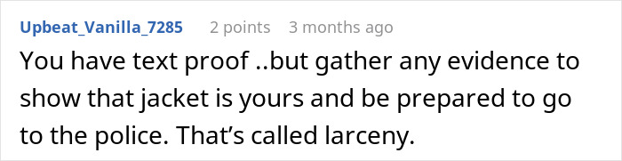 “Calm Down, Princess”: Woman Refuses To Return Her Coworker’s Expensive Jacket