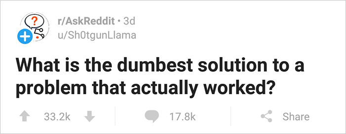 What’s The Dumbest Solution To A Problem That Actually Worked? This Guy’s Genius Hospital Trick Goes Viral What’s The Dumbest Solution To A Problem That Actually Worked? This Guy’s Genius Hospital Trick Goes Viral