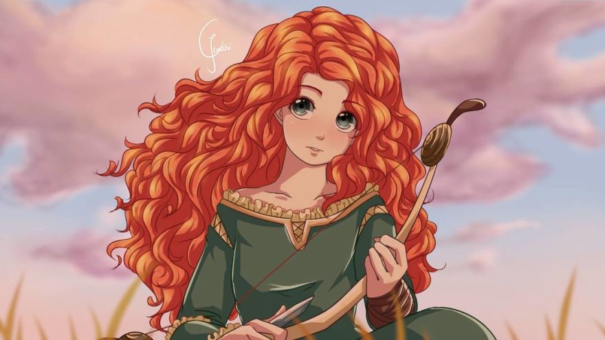 Artist Transforms Her Favorite Disney Princesses Into Anime Art And They Look Too Kawaii