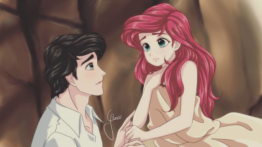 Artist Transforms Her Favorite Disney Princesses Into Anime Art And They Look Too Kawaii