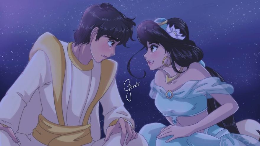 Artist Transforms Her Favorite Disney Princesses Into Anime Art And They Look Too Kawaii