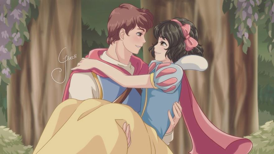 Artist Transforms Her Favorite Disney Princesses Into Anime Art And They Look Too Kawaii