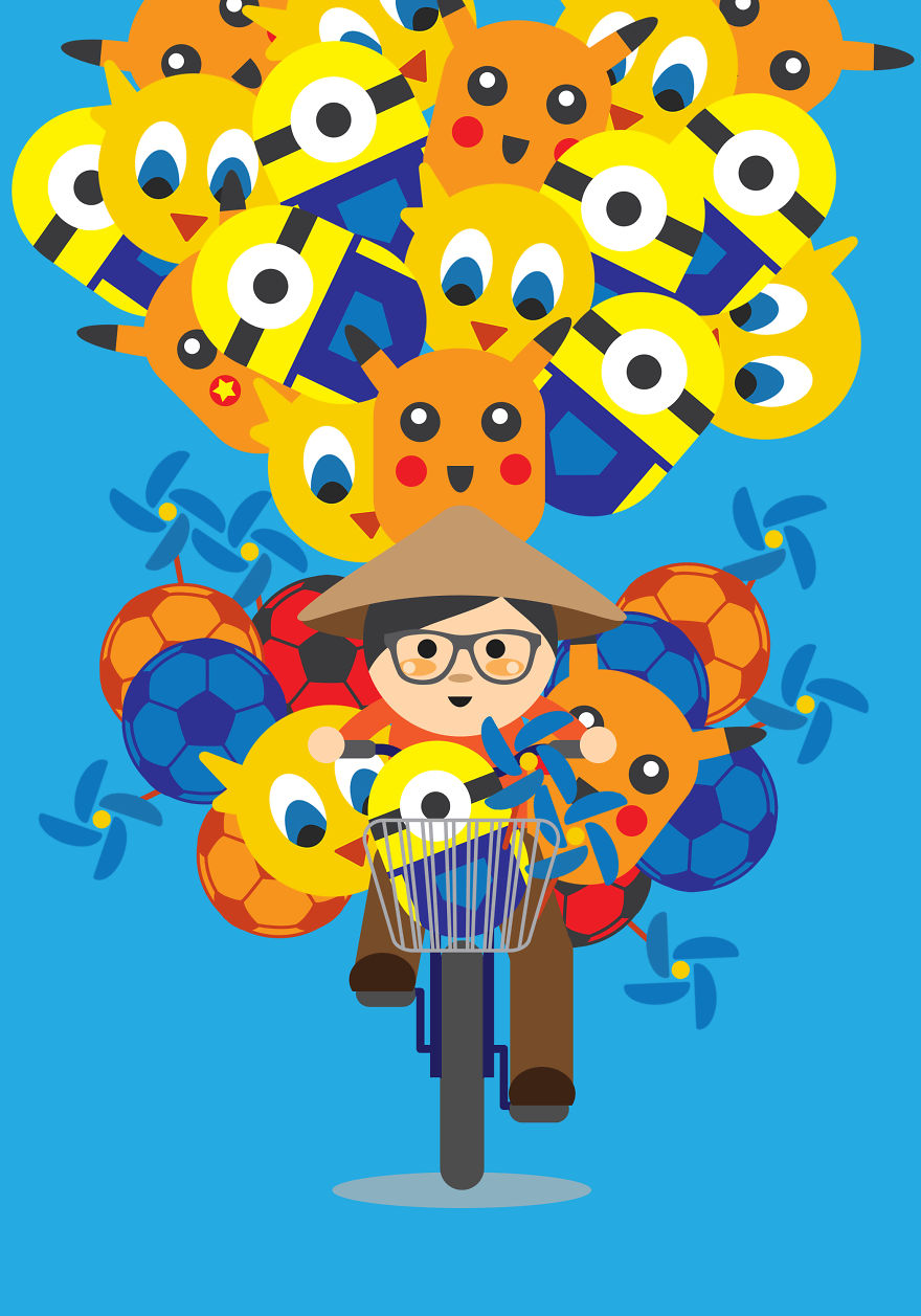 I Illustrate The Amazing Loads Of Motorbikes In Hanoi, Vietnam I Illustrate The Amazing Loads Of Motorbikes In Hanoi, Vietnam