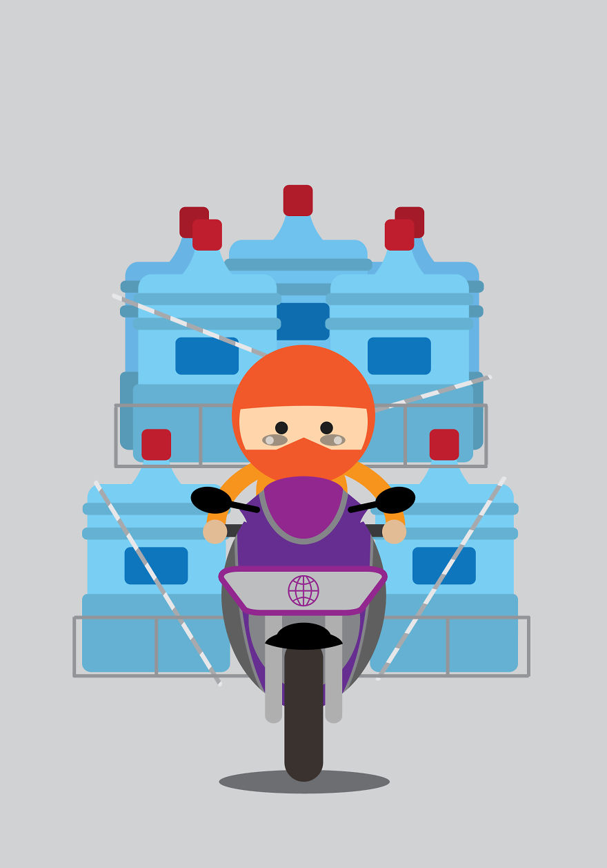 I Illustrate The Amazing Loads Of Motorbikes In Hanoi, Vietnam I Illustrate The Amazing Loads Of Motorbikes In Hanoi, Vietnam